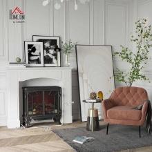 HOMCOM Modern Fireplace Mantel, Surround Mantels for Fireplace White