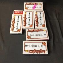 Set of 6 miniature highlights . light up traffic lights
