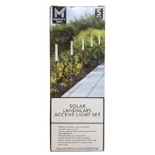 Member's Mark Solar Powered Landscape Accent Light Set, 5 Pack, Black Matte