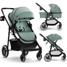 INFANS 2 in 1 Baby Stroller, and Reversible Bassinet