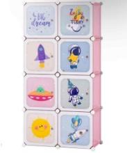 Costway Pink 8 Cube Baby Closet Organiser