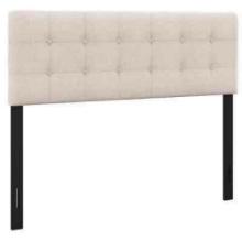 Giantex Linen Upholstered Headboard, Adjustable Width Button Tufted Headboard - Gray