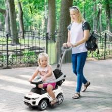 OLAKIDS 4 in 1 Ride on Push Car - White
