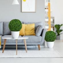 Artificial Boxwood Topiary Ball - Green