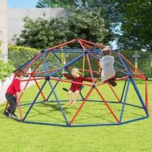 Costway Red Kids Climbing Dome and Jungle Gym Playground Set
