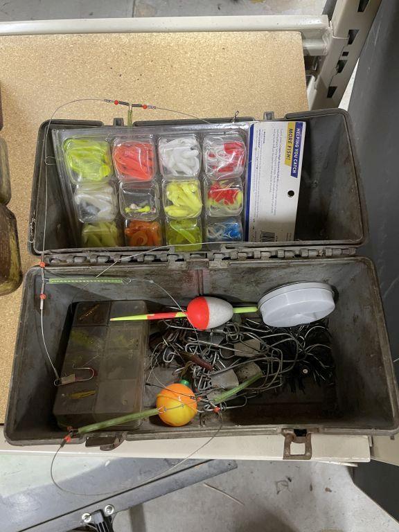 Old Tackle Box with Fishing Gear