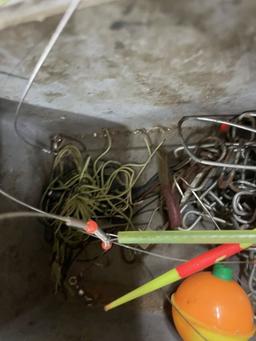 Old Tackle Box with Fishing Gear