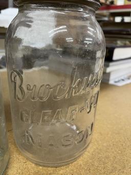 2 vintage mason jars