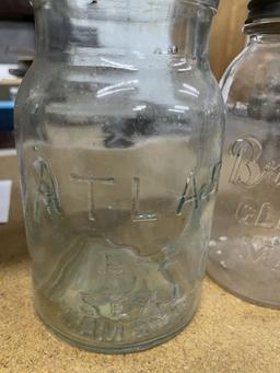 2 vintage mason jars
