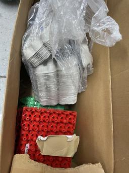 Box full of egg cartons