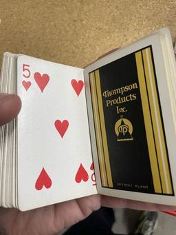 2 decks of Thompson Products Inc Collectable playing cards