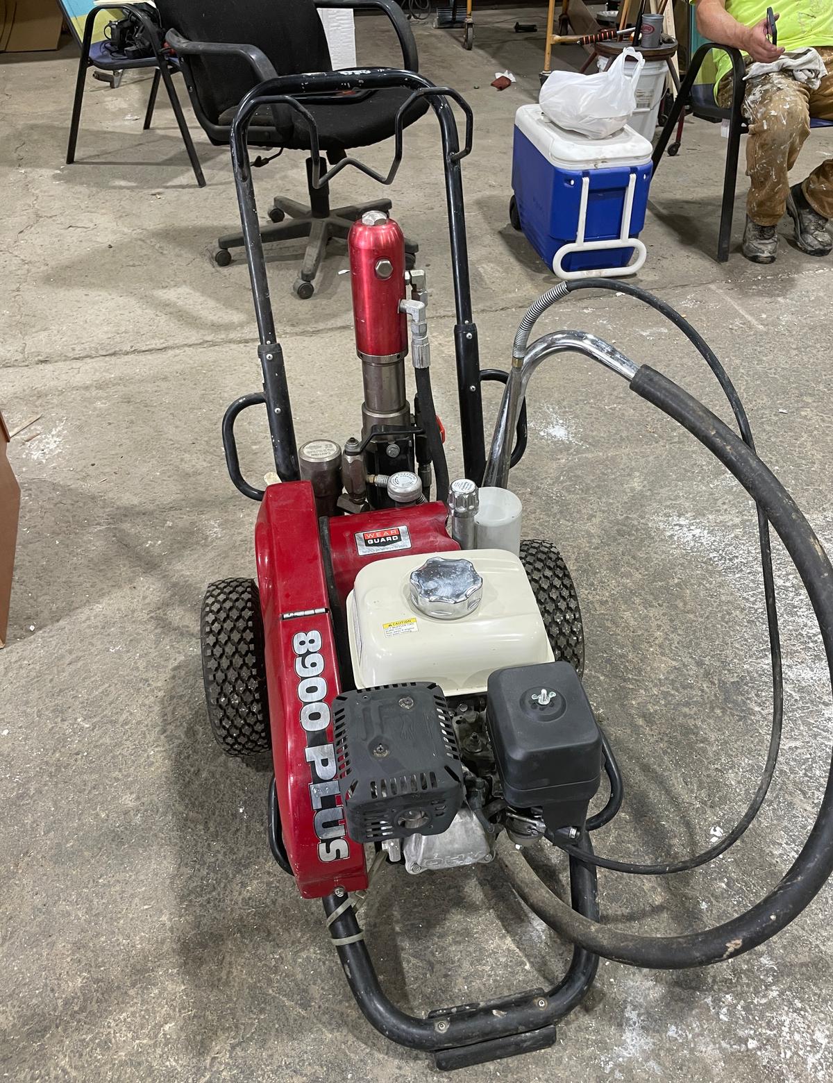 Titan PowrTwin 8900 Plus airless paint sprayer powered by a Honda GX160 gas engine