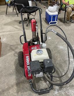 Titan PowrTwin 8900 Plus airless paint sprayer powered by a Honda GX160 gas engine