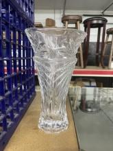 Clear Crystal Cut Vase