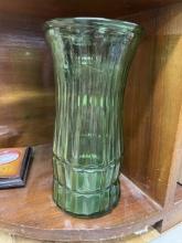 Vintage Green Glass Vase