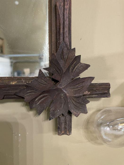 Rustic Carved Wood Framed Mirror