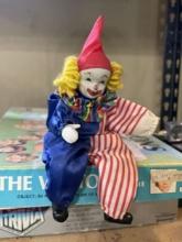 Vintage Cloth Clown Doll