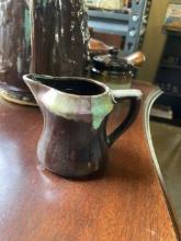Vintage Multicolor Drip Glaze Stoneware Creamer