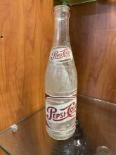 Vintage Pepsi-Cola 12 oz. Swirl Glass Bottle (Red & White Label, c. 1950sâ€“1960s)
