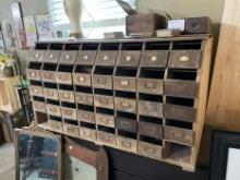 Antique Wooden Multi-Drawer Cabinet