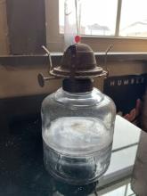 Large Clear Glass Oil Lamp