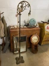 Antique Cast Iron Bridge Floor Lamp