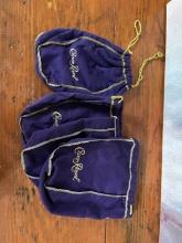 Lot of 4 Crown Royal Drawstring Bags