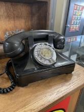 Western Electric Black Rotary Dial Telephone