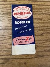 Vintage Pennzoil Motor Oil Pamphlet