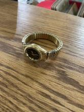 Gold-Tone Stretch Band Watch
