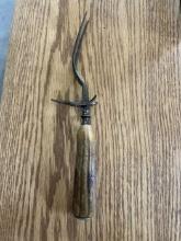 Antique Meat Fork with Antler Handle