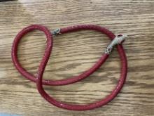 Red Snake Necklace with Gold-Tone Head