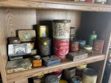 Assorted Antique Tobacco and Food Tins