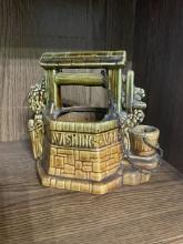 Vintage Ceramic Wishing Well Planter