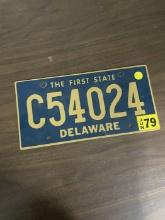 Delaware License Plate â€“ 1979
