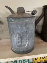 Fuel Can with Green Rim