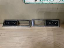 Pair of '327' Engine Emblems
