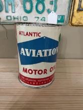 Atlantic Aviation Motor Oil Can