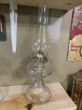 Glass Kerosene Lamp with Brass Burner