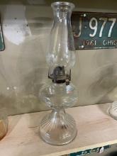 Glass Kerosene Lamp with Beaded Top