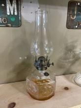 Hexagonal Kerosene Lamp with Embossed Base