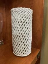 Made in Italy Italian White Ceramic Rope Vase