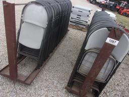 Approx. 87 Folding Chairs w/Rack
