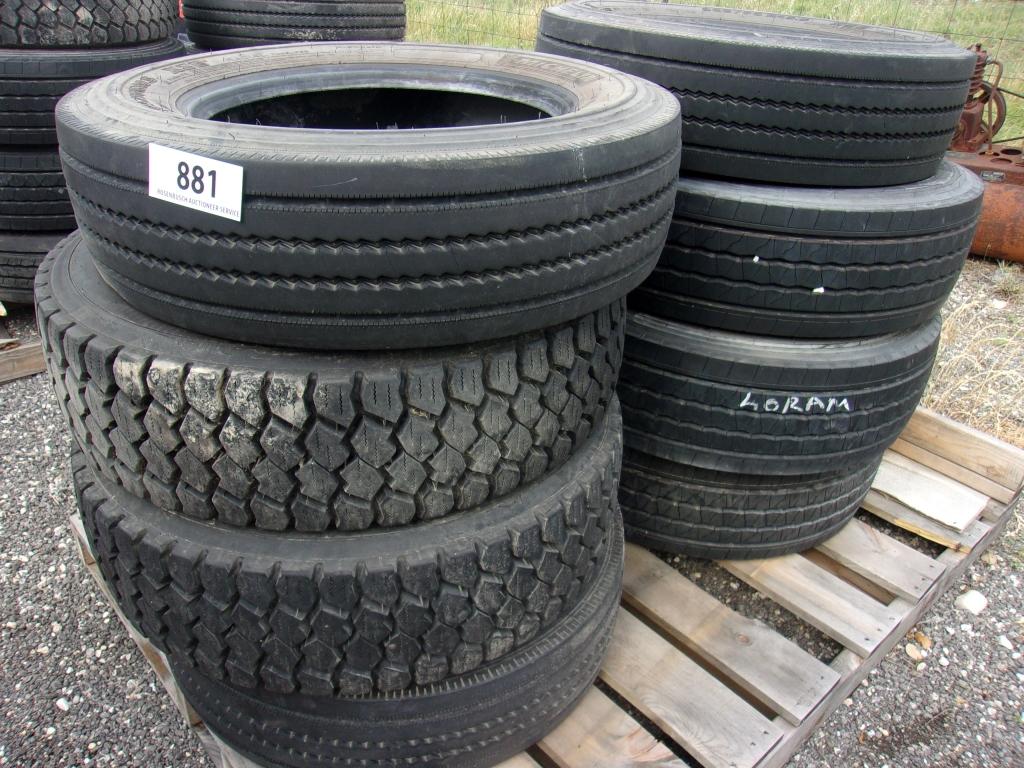 Tires (8); Spacers (2)