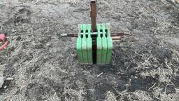 (6) John Deere Suitcase Weights