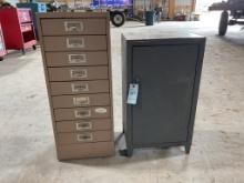 Two storage cabinets