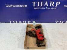 Pipe cutters and vise