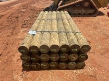 5" x 12' Wood Posts Bundle