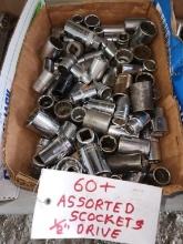 60+ Assorted Sockets 1/2" Drive
