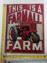 Farmall Farm metal sign